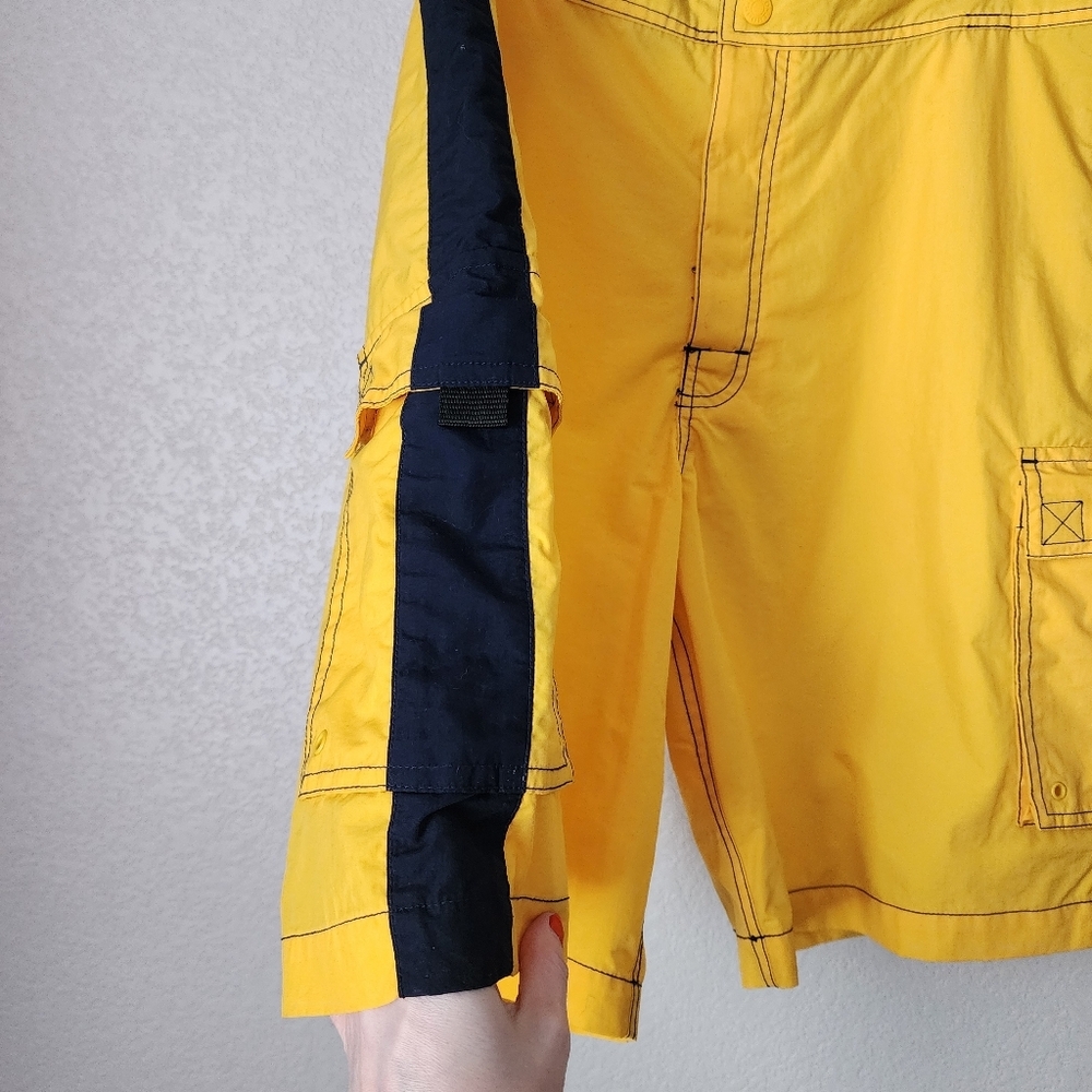 POLO SPORT RALPH LAUREN x VINTAGE 90s board shorts in yellow / blue size 34 - Picture 9 of 9